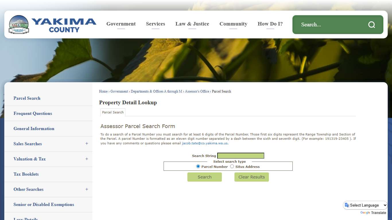 Parcel Search | Yakima County, WA