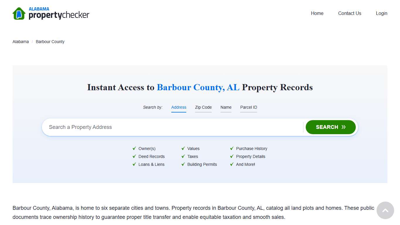 Barbour County, AL Property Records | Owners, Deeds, Permits